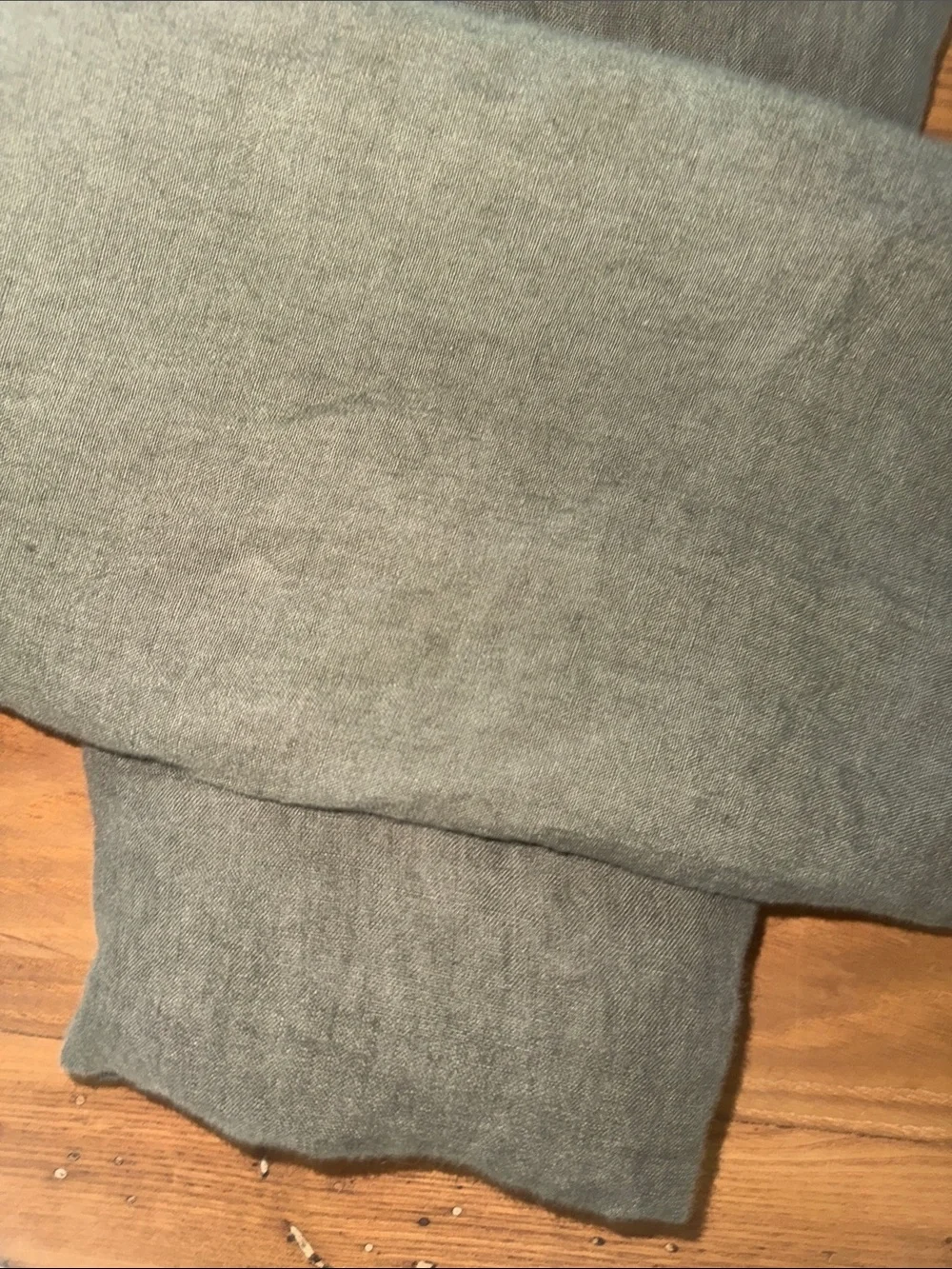 EUC Quince European Linen Pillowcases Dusty Olive Standard Set of 2